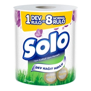 Solo Kağıt Havlu Dev Rulo 1Li Paket – Yüksek Emicilik, Mutfak Ve Genel Temizlik İçin Pratik Çözüm