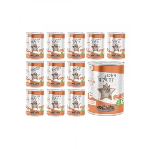 Somonlu Jöleli Yetişkin Kedi Konserve Maması 400 Gr x 12 Adet