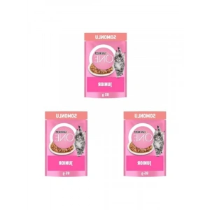 Somonlu Yavru Kediler İçin Yaş Mama 85 Gr (3 Paket)