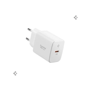 Spigen 20W USB-C Mini Hızlı Şarj Aleti/Şarj Isısını Düşürür GaN Destekli Akım Korumalı Güç Adaptörü iPhone & Android & iPad Type-C EE201 White - ACH08701