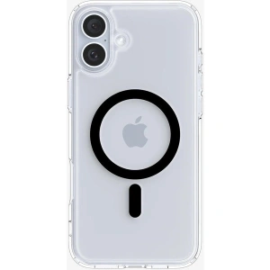 Spigen Apple iPhone 16 Plus ile Uyumlu ince MagSafe Kılıf Ultra Hybrid Sararmaya Dayanıklı DuraClear™ Hava Kanalı Teknolojisi™ Askeri Sınıf Koruma MagFit Black Şeffaf Kapak - ACS08076