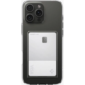 Spigen Apple iPhone 16 Pro Max ile Uyumlu ince Kılıf Crystal Slot Sararmaya Dayanıklı DuraClear™ Hava Kanalı Teknolojisi™ Askeri Sınıf Koruma Crystal Clear Cüzdanlı Şeffaf Kapak - ACS08011
