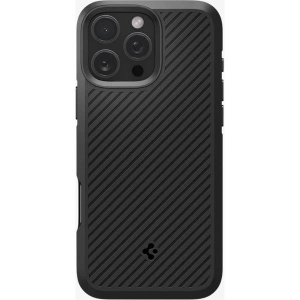 Spigen Apple iPhone 16 Pro Max ile Uyumlu Kılıf Core Armor Hava Kanalı Teknolojisi™ Askeri Sınıf Koruma Matte Black Dokulu Yüzey Kapak - ACS08023