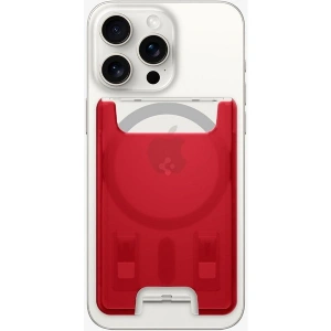 Spigen Apple iPhone için MagSafe özellikli 3 Kartlı Manyetik Cüzdan Classic C1 Wallet Ruby - AFA07399
