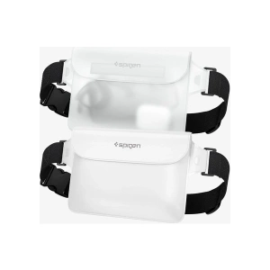 Spigen Aqua Shield WaterProof iPX8 Sertifikalı Su Geçirmez Bel Çantası (2 Adet) A620 Snow White - AMP06022