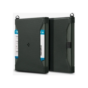 Spigen Passport Holder RFID Korumalı Seyahat Çantası Pasaport Cüzdan Military Green - AFA08347