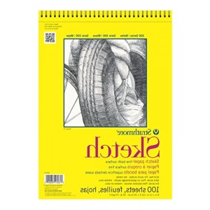 Spiral Kağıt Ped - 9 inç x 12 inç, 100 Yaprak Eskiz Kağıdı