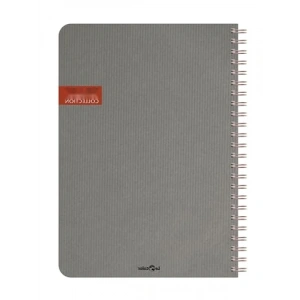 Spiralli Çizgili Gri Ofis Defteri