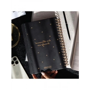 Spiralli Günlük Ajanda - 12 Aylık, Siyah, 17x24 cm