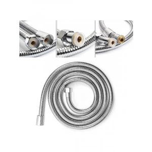 Spiralli Örgülü Duş Hortumu - 1,5 Metre, Krom