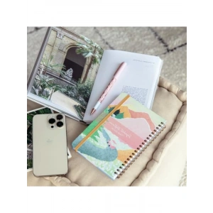 Spiralli Sert Kapak Seyahat Defteri - 12,5 x 18 cm, Manzara