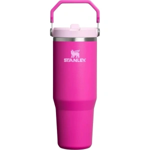 Stanley The IceFlow Flip Straw Pipetli Termos Bardak 0,89 lt Koyu Pembe Renkli Paslanmaz Çelik