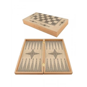 Star Marmara Yakma Ahşap Tavla – 12 mm MDF Kasa, Parlak Selefon Kaplama, 36 mm Krem & Siyah Tavla Pulları, 9 mm Zar – Dayanıklı, Şık ve Tasarım
