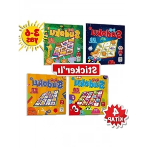 Stickerli Sudoku Seti - 3-6 Yaş Dikkat Geliştirici Oyun