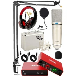 Stüdyo Kayıt Ekipmanları Ses Kartı ve Mikrofon Seti