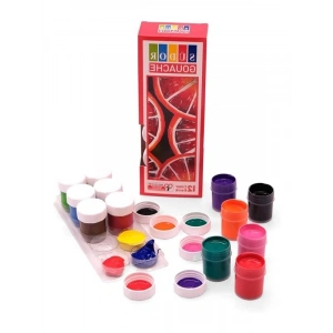 Su Bazlı Guaj Boya Seti, 12 Renk, 20 ml Tüp İçinde