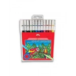 Su Bazlı Yıkanabilir 12 Renkli Keçeli Kalem Seti