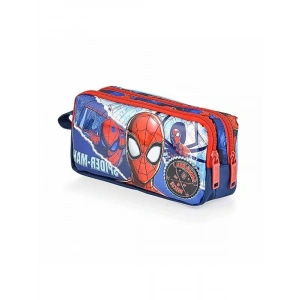 Su İtici Özellikli Çift Gözlü Kalem Çantası - Spiderman Temalı
