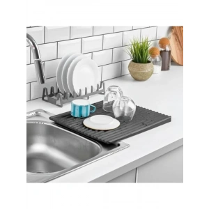 Su Süzgeçli Plastik Bulaşık Kurutma Matı - Kaymaz ve Kolay Temizlenebilir