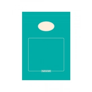 Su Yeşili A5 Karton Kapaklı Bloknot, 80 Yaprak, Düz Sayfa