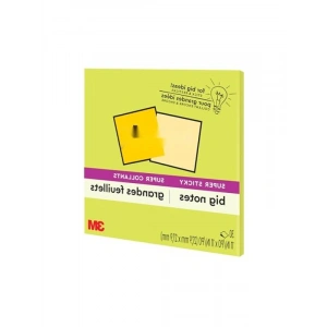 Süper Yapışkan Büyük Notlar - Neon Yeşil