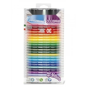 Süper Yıkanabilir Çift Taraflı Keçeli Boya Kalemi - 30lu Set