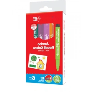 Süper Yıkanabilir Jumbo Keçeli Kalem Seti, 6lı