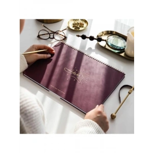 Süresiz Haftalık Masaüstü Planlayıcı - 24x34 cm, Bordo