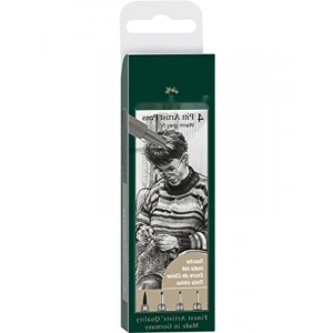 Suya ve Solmaya Dayanıklı 4lü Çizim Kalemi Seti (S, F, M, B Uç)