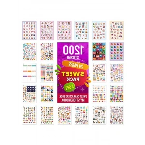 Sweet Sticker Set: 1200 Adet Çıkartma ile Yaratıcı Projeler İçin