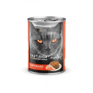 Tahılsız Somon Balıklı Yetişkin Kedi Ezmesi, 400 g x 12 Adet