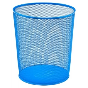 Tam Delikli Paslanmaz Çöp Kovası - Bebe Mavi