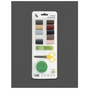 Tam kapsamlı dikiş seti, 10 renk iplik ve aksesuarlarla