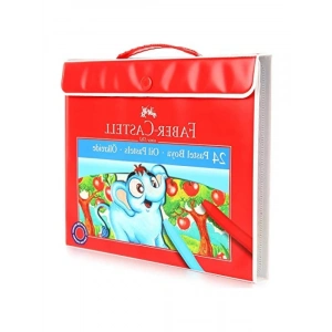 Taşınabilir Pastel Boya Seti, 24 Canlı Renk