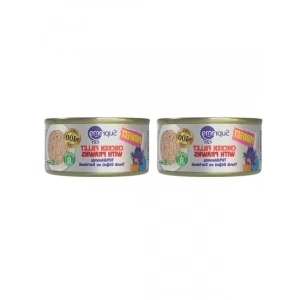 Tavuk Göğsü ve Karidesli Tiftiklenmiş Konserve Kedi Maması, 70 gr (2 Paket)