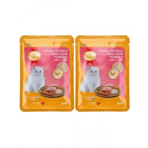 Tavuk ile Pirinç ve Havuç Pouch Maması 85 gr (2 Paket)