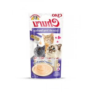 Tavuk ve Karides Püresi Kedi Ödül Maması, 48 Tüp x 14 g