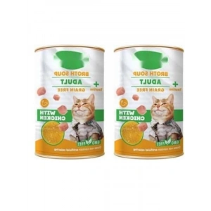 Tavuklu Et Suyu Çorbası Yetişkin Kedi 135 ml 2li Paket