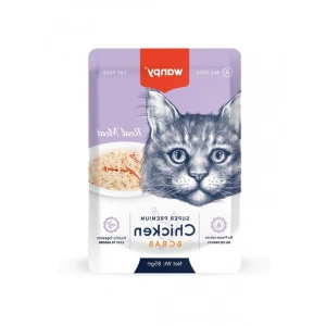 Tavuklu & Yengeçli Yaş Kedi Maması - 12 x 85 g Pouch