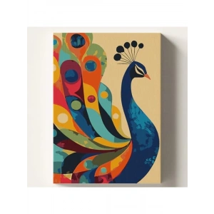 Tavus Kuşu Temalı Sayılarla Boyama Seti, 50x70 cm