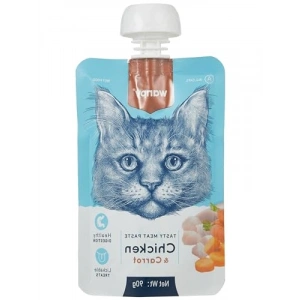Taze Tavuklu ve Havuçlu Kedi Et Ezmesi, 90 Gram