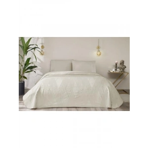 Tek Kişilik Pike Takımı – Jakar Desenli, Şık Gri Renk