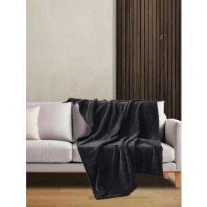 Tek Kişilik Siyah Peluş Polar Battaniye 170x230 cm