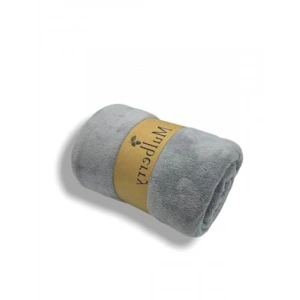 Tek Kişilik Yumuşak Polar Battaniye - 170x230 cm Gri