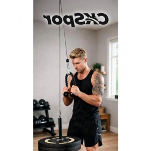 Tek Makara Fitness Seti, Lat Pulldown ve Triceps Çalışma İstasyonu