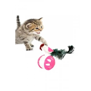 Tekerlekli Kedi Oyuncağı, 1 Adet Pembe Renk