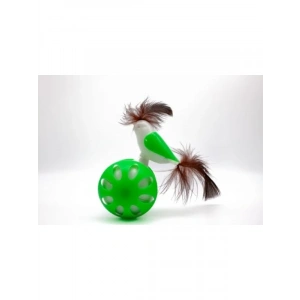 Tekerlekli Kuş ve Kedi Oyuncağı (Yeşil)