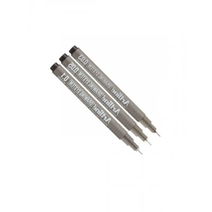 Teknik Çizim Kalemi Seti, 0.03-0.1 mm, 3lü