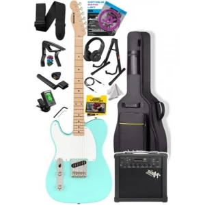 Tele Kasa Elektro Gitar Seti - Maple Klavye, 25W Amfi