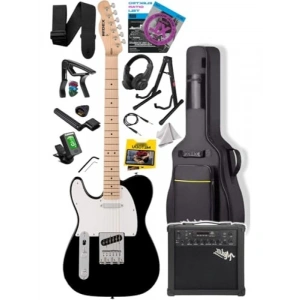 Tele Kasa Elektro Gitar Seti - Maple Klavye, 25W Amfi